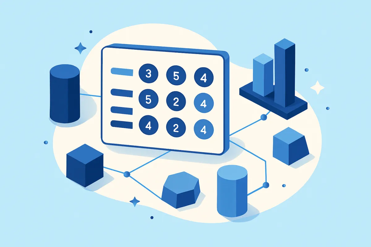 Isometric illustration of a stable RFP software foundation with connected systems and trust signals